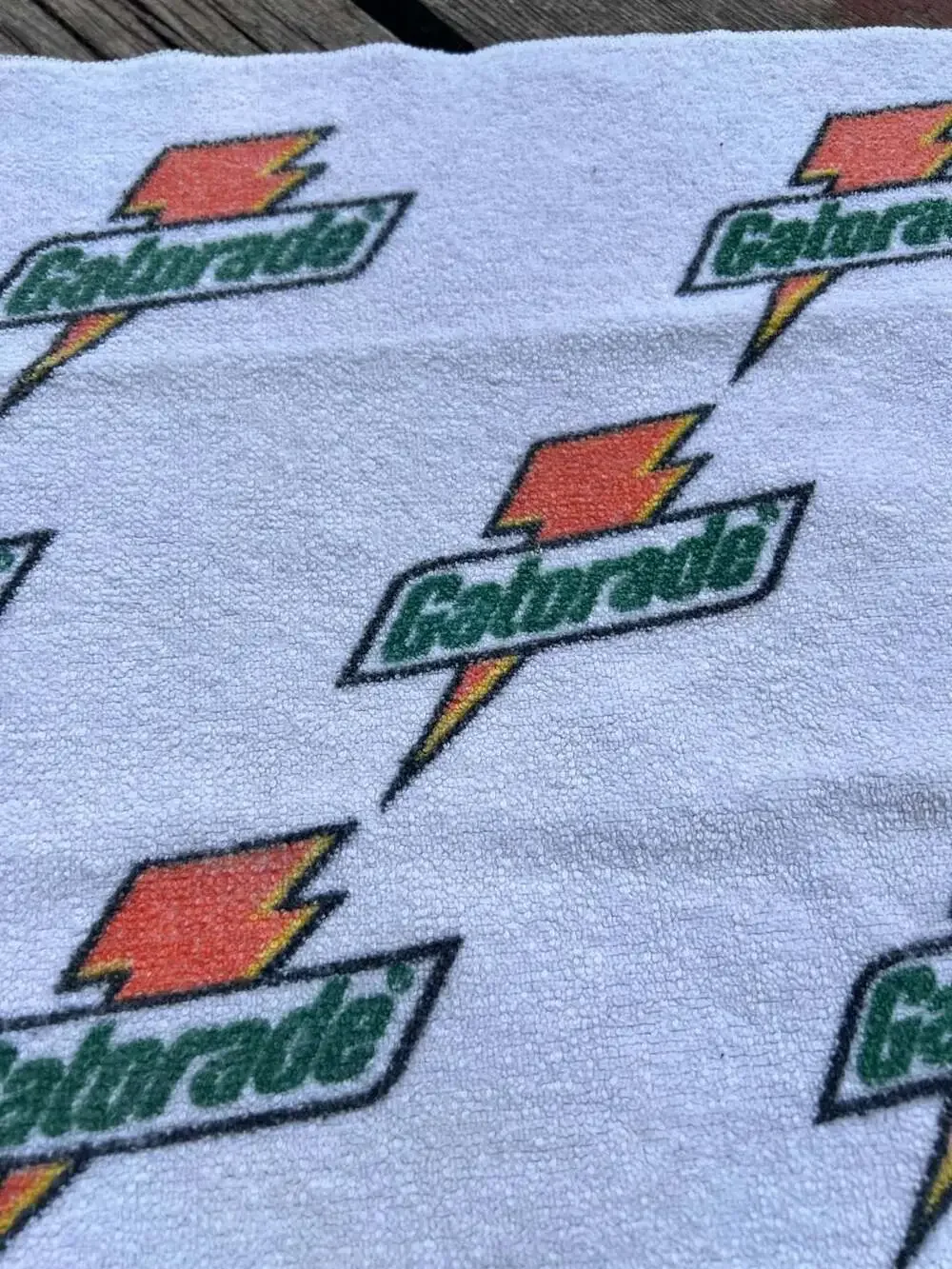 Vintage Gatorade Lightning Bolt Logo Sports Towel Made in USA